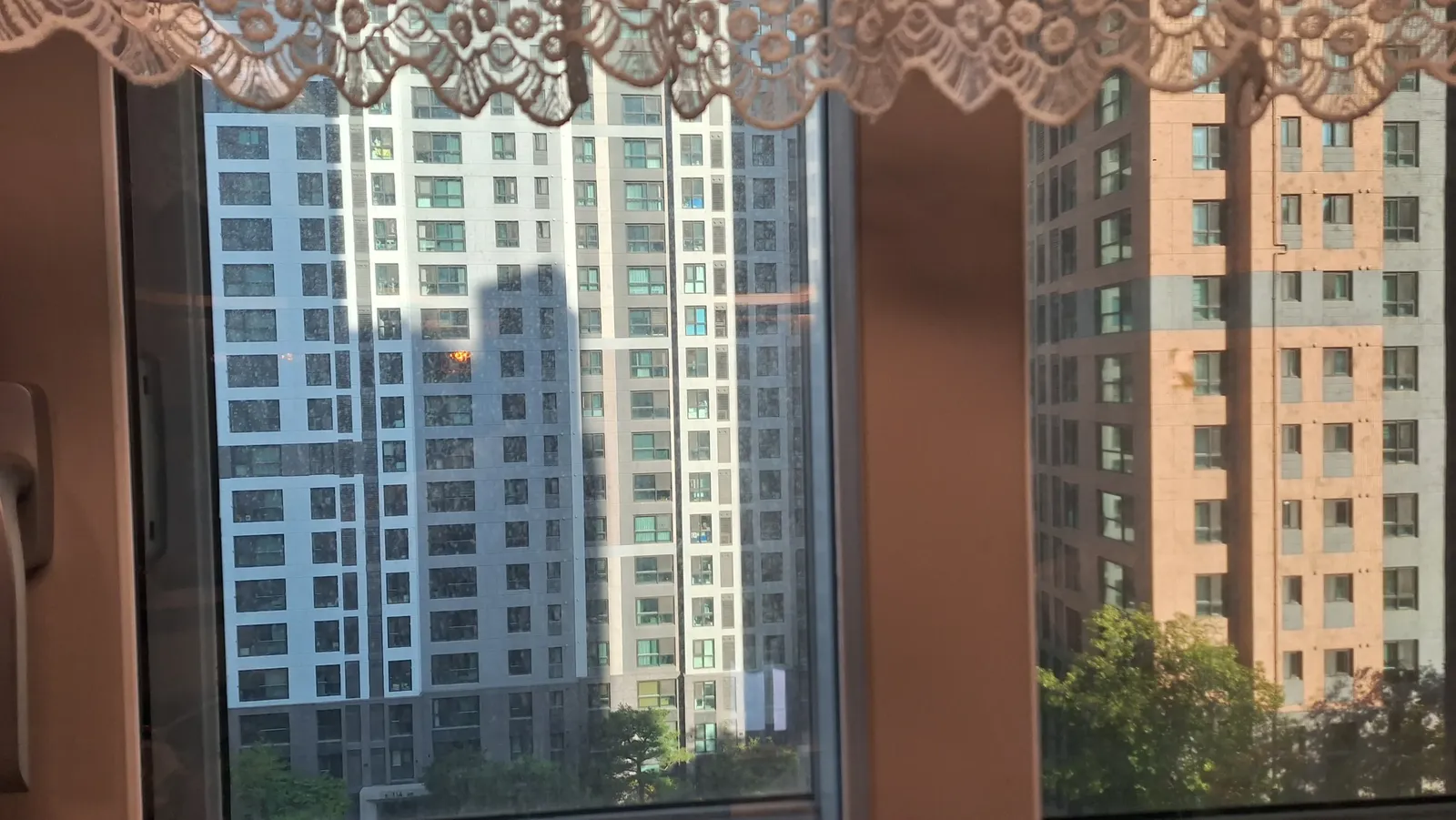 성북유리창청소 아파트 우드 프레임 이중창 전체 작업 전 실제 시공 사례